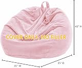 Nobildonna Pink Bean Bag Chair Cover 300L Extra Large No Filler Corduroy view 2