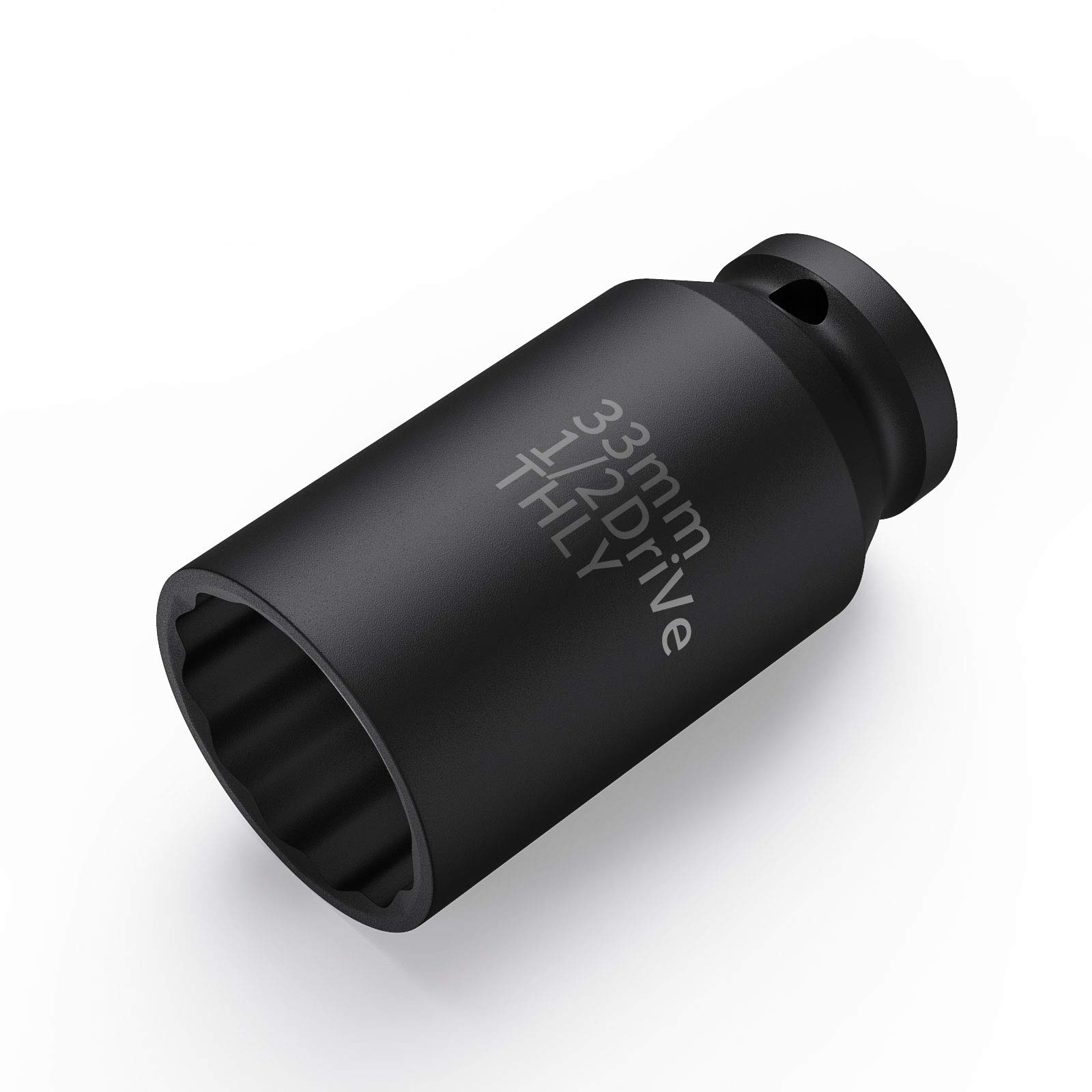 33mm Socket 1/2 Drive, Axle Nut 1/2 Inch Impact 12-Point Deep Socket Set 1/2 Drive, CR-MO for Easy Removal of Axle Shaft Nuts (33MM)