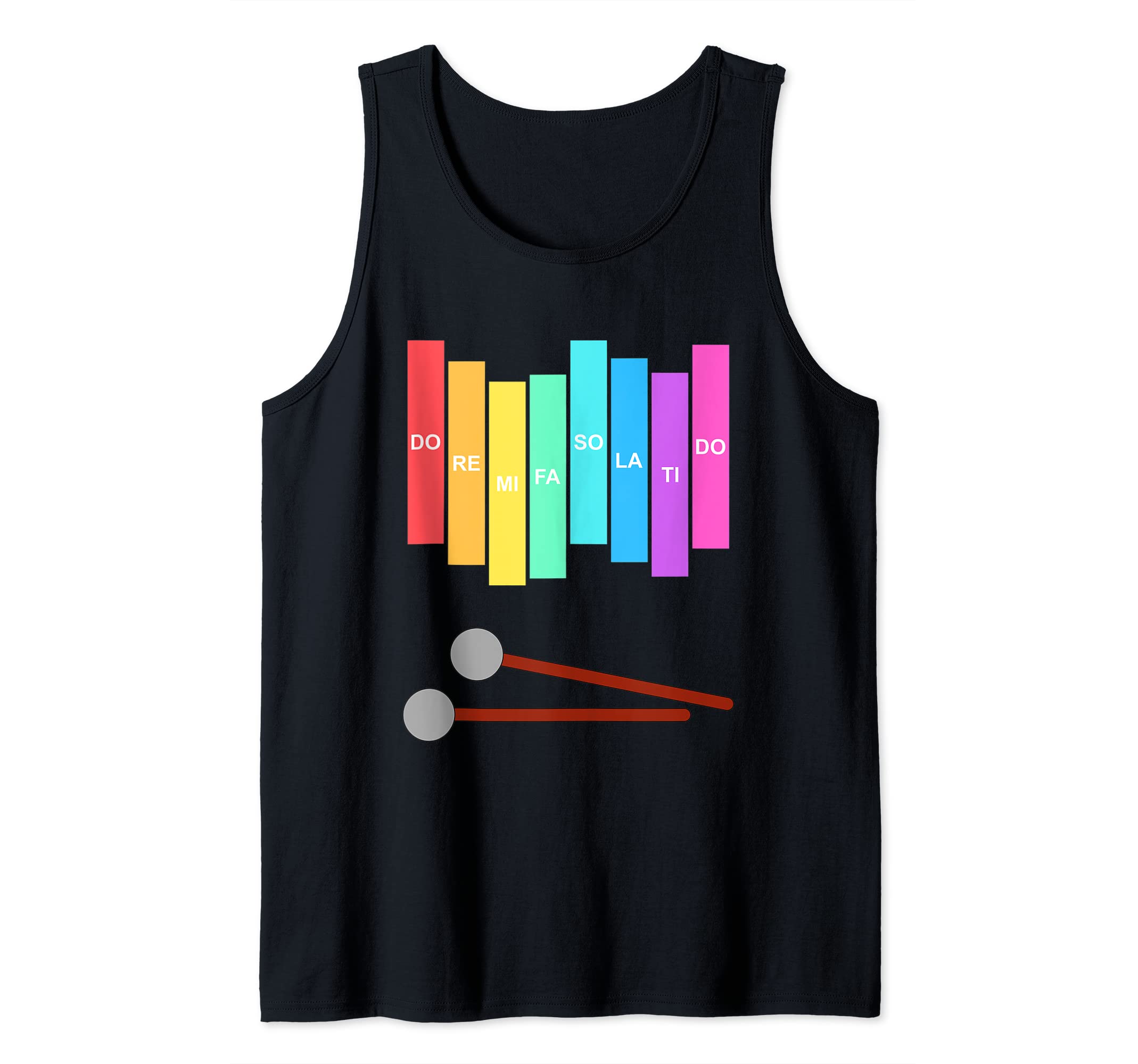 Music Xylophone Vintage Percussion Instrument Rainbow Colour Tank Top