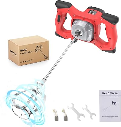 IMAYCC 2100W Paddle Mixer 6 Speed Concrete Plaster Paint Mortar Mixer Tool