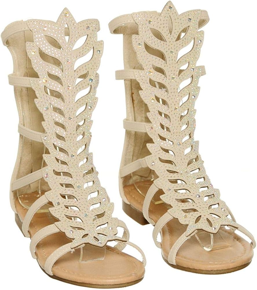 calf length gladiator sandals