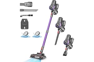 DEVOAC N300 Cordless Vacuum Cleaner, 6 in 1 Lightweight Stick Vacuum Free-Stand, Up to 40mins Runtime, Powerful Vacuum for Hard Floor Carpet Pet Hair Home