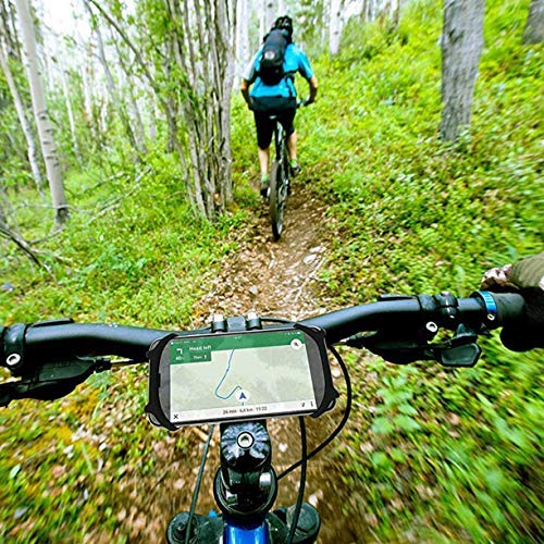 Bike Mount CA Bicycle Phone Holder, Adjustable Silicone Handlebar Rack for iPhone X/8/7/6 Plus fits 4.5\