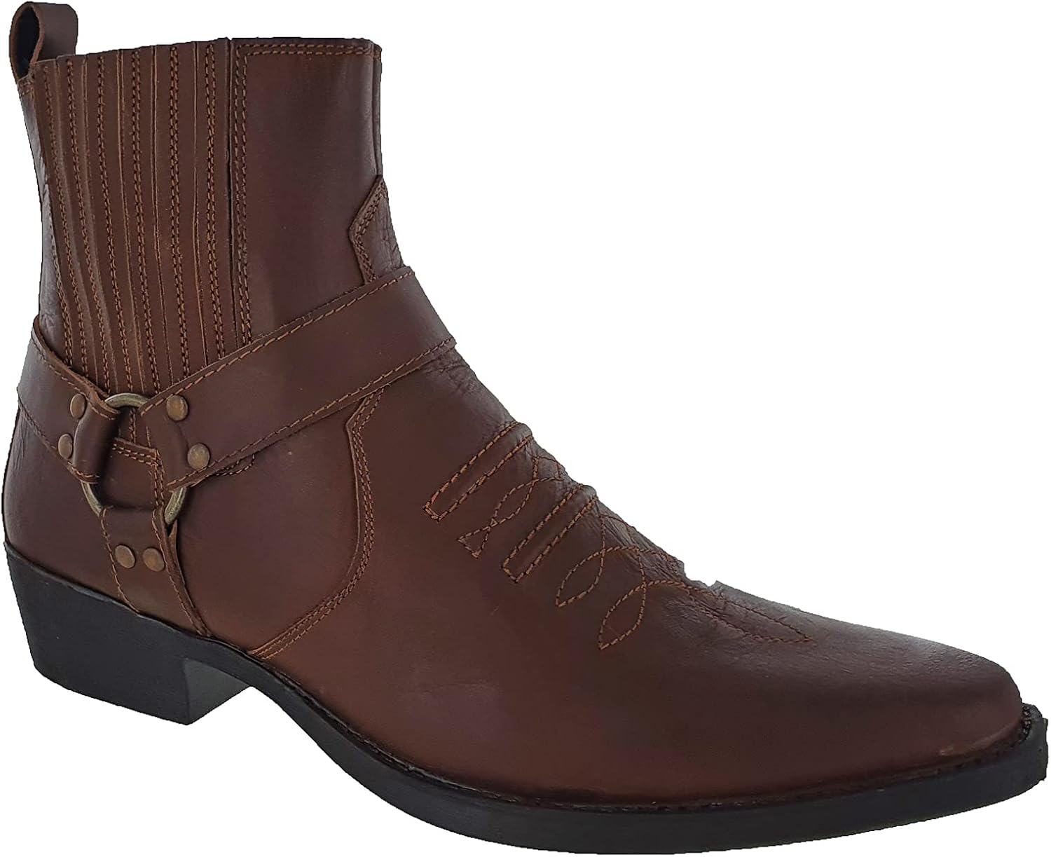 Bottes Cowboy Frye Billy Pull On – Cuir Marron Foncé, Taille 6.5