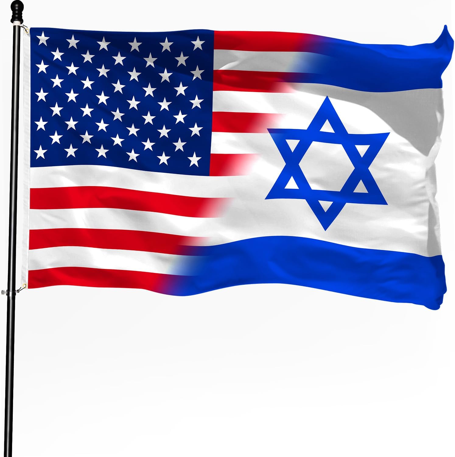 Flags - Israel Flag israeli and American Friendship Flag 3x5 FT - I Stand with Israel - Quality Polyester Double Stitched Banner for Indoor Outdoor Home Decor