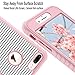 ULAK Compatible with iPhone 8 Plus Case, Heavy Duty Protection Shockproof Flexible TPU Bumper Case Durable Anti-Slip Lightweight Front Back Hard Protective Grip Cover 5.5 inch Rose Gold Minimal