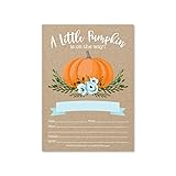 25 Pumpkin Blue Baby Shower Invitations, Sprinkle
