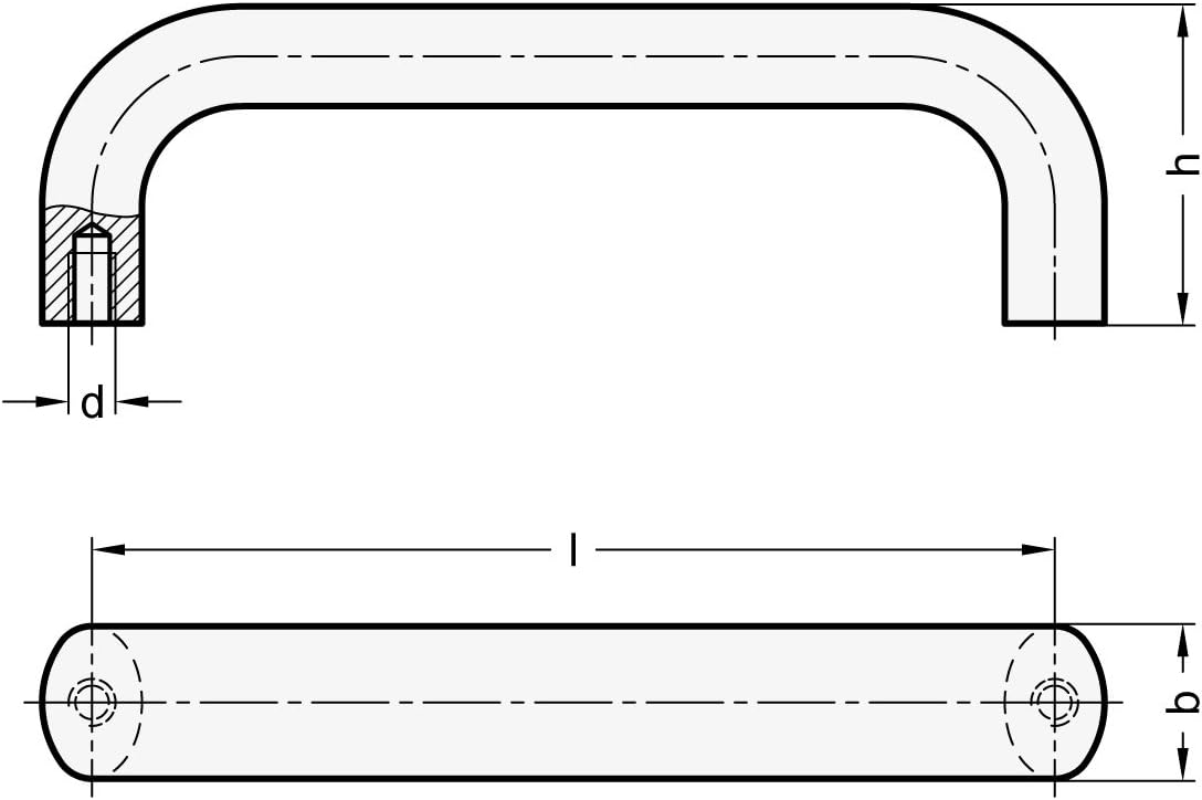 Ganter Standard Elements Green 565, Set Black Handles, Pack of 1, Black, RAL 9005, Structure Matt, Schwarz, Ral 9005 - Image 3