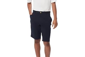 French Toast Men's Moisture Wicking Flat Front Stretch Microfiber Performance Short