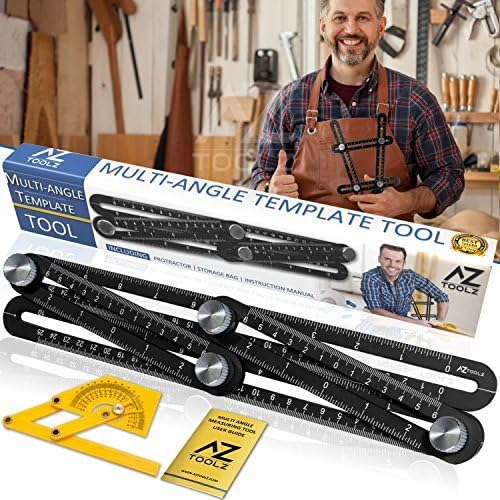 Angle Ruler Angleizer Template Tool with better Design | Aluminum Universal Multi Angle Measurement Tool | Angle finder | Perfect for Woodworkers, Handymen, DIY| Black