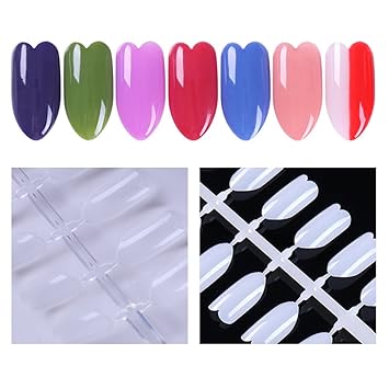 Amazoncom Nicole Diary Heart Shape False Nails Tips Transparent