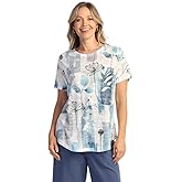 Jess & Jane Burnout Short-Sleeve Top - AJ4