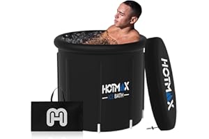 HotMax Ice Bath Tub for Recovery, 99 Gallons Cold Plunge Tub for Athletes, 8-Leg Portable Bathtub Adult, Ice Tub for Cold Water Therapy (31.5” x 29.5”)
