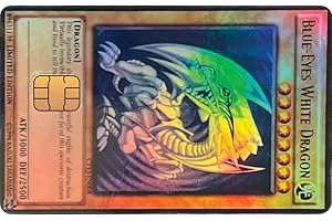 CREATIVE CARD STICKERS Card Stickers, Holographic Anime Blue Eyes Dragon Credit Card Sticker for Small Chip Card, Debit Card Sticker Skin - Waterproof, Holographic Vinyl Stickers