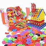 Beautyer Brain Flakes 100 Piece Interlocking Plastic Disc Set Creative and Educational Alternative to Building Blocks for Kids
