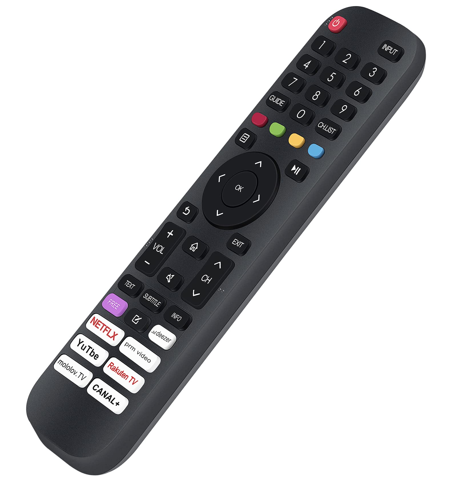 VINABTY Replaced Remote Fit for Hisense FULL HD SMART TV 32A4HG 32A4EGCH 32A4BGTUK 32A4CGTUK 32A4EGTUK 32A4FGTUK 40A4BG 40A4CG 40A4DG