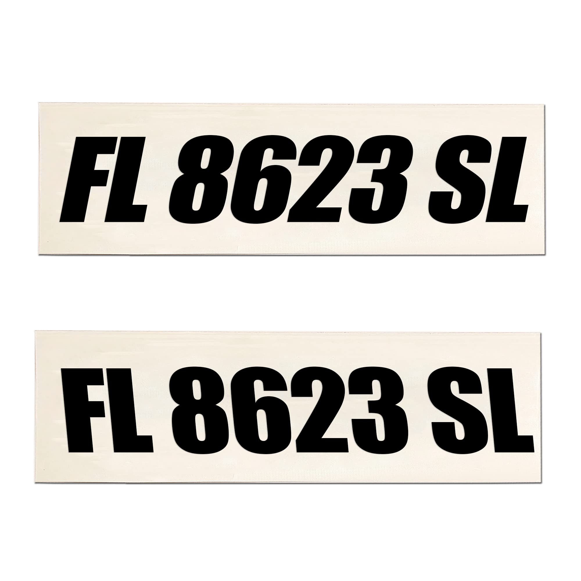 Boat Registration Hull Numbers Vinyl Decal Sticker Set | Racing Tracker Style 772