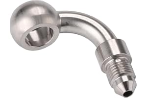 Podavelle 3AN Male to 10mm 3/8" Banjo 90 Degree Stainless Steel Brake Hose Fitting Adapter