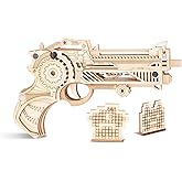 3D Wooden Puzzles for Adults Gun Rubber Bands Gun Toy DIY Building Model Kits Assembly Puzzle Gifts for Teens
