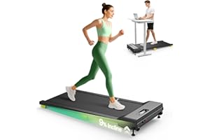 UREVO Walking Pad with Incline, 9% Incline Portable Under Desk Treadmill, 2.5 HP Walking Treadmill Pad for Home and Office, Walking Jogging Running Machine with Remote Control and LED Display