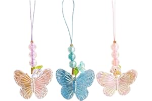 Homvog 1-4PCS Cute Phone Charms Aesthetic Y2K Cell Phone Charms Strap Pink Strawberry Butterfly Star Phone Charm Y2K Accessories for Phone Bag Keychain Airpods Camera Pendants Decor