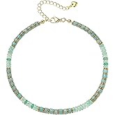 XIJIN Natural Stone Beaded Anklets for Women Handmade Beach Boho Turquoise Beads Ankle Bracelet Jewelry Gift for Her