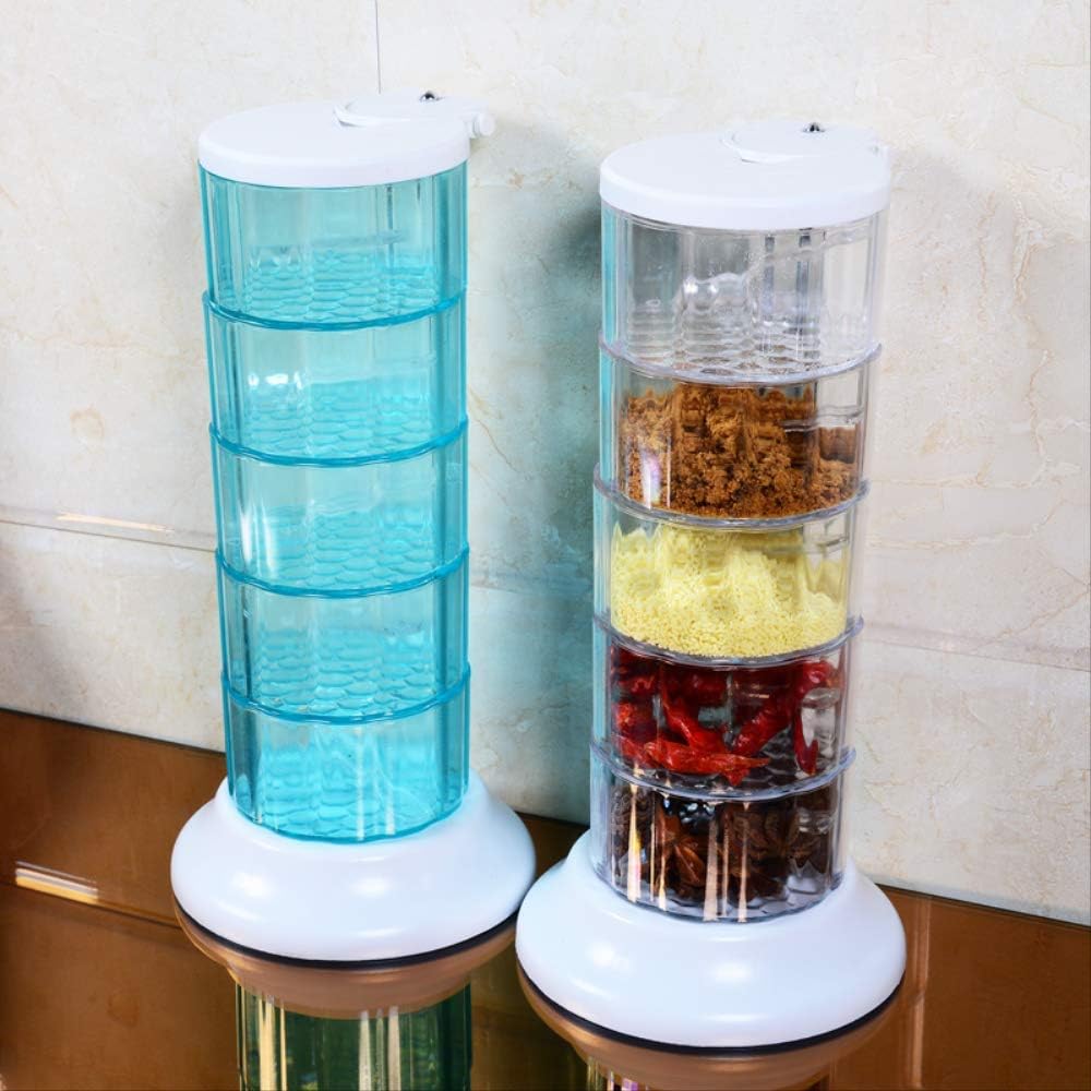 WSGYA 5 Cajas Estante de condimento de plástico Estante Caja de
