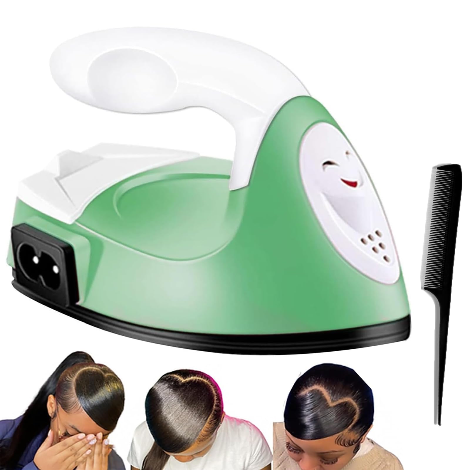 2024 New Lay Flat Mini Iron for Hair, Lay Flat Mini Iron for Hair, Lay Flat Mini Iron, Mini Craft Iron, Lay Flat Mini Iron for Hair Holics Beauty (Green)