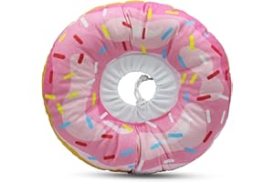 ZHUOKECE Cat Cone Collar Soft, Cute Cat Donut Cat Recovery Collar Adjustable Elizabethan Collar for Wound Healing, Comfortable Lightweight Neck Cone for Kitten Dog