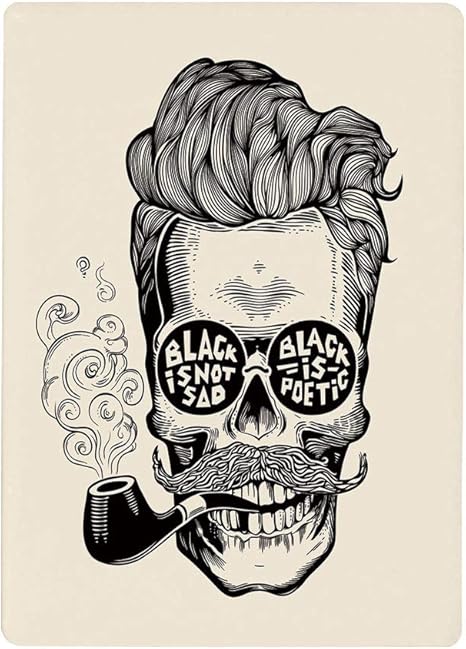 Amazon 壁紙 絵画風ポスター はがせるシール式 独立系開発会社 口ひげパイプとヒップスター紳士スカルと碑文ヴィンテージ ブラッククリームと眼鏡60x100cm 壁紙ポスター ステッカー 壁紙風景画 壁飾り ウォールステッカー オンライン通販