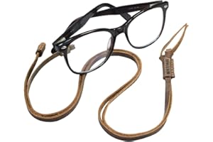 Hide & Drink, Adjustable Eyeglasses Strap, Glasses Cord, Everyday Accessories, Full Grain Leather, Handmade, Bourbon Brown