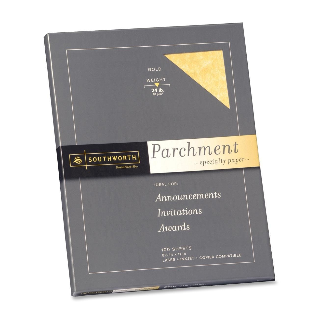 Southworth Parchment Specialty Paper, 8.5:" x 11", 24 lb/90 GSM, Copper, 100 Sheets - Packaging May Vary (P994CK)