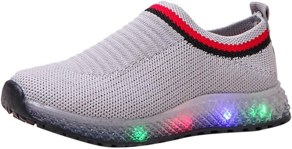 Boys Girls Sneakers,Londony🌞 Kids Breathable LED Light Up Flashing Sneakers for Children Shoes(Toddler/Little Kid/Kids)