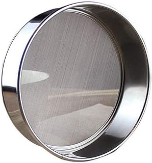 Edelstahl Mehlsieb Fine Mesh Mehlsieb Für Back Mehlsieb Fine Mesh Net Mehl Siebe Kuchen Backen Runde Mehlsieb Premium Rostfreie Küchenhelfer Mehlsieb Backen von Puderzucker Edelstahl Silberfarben