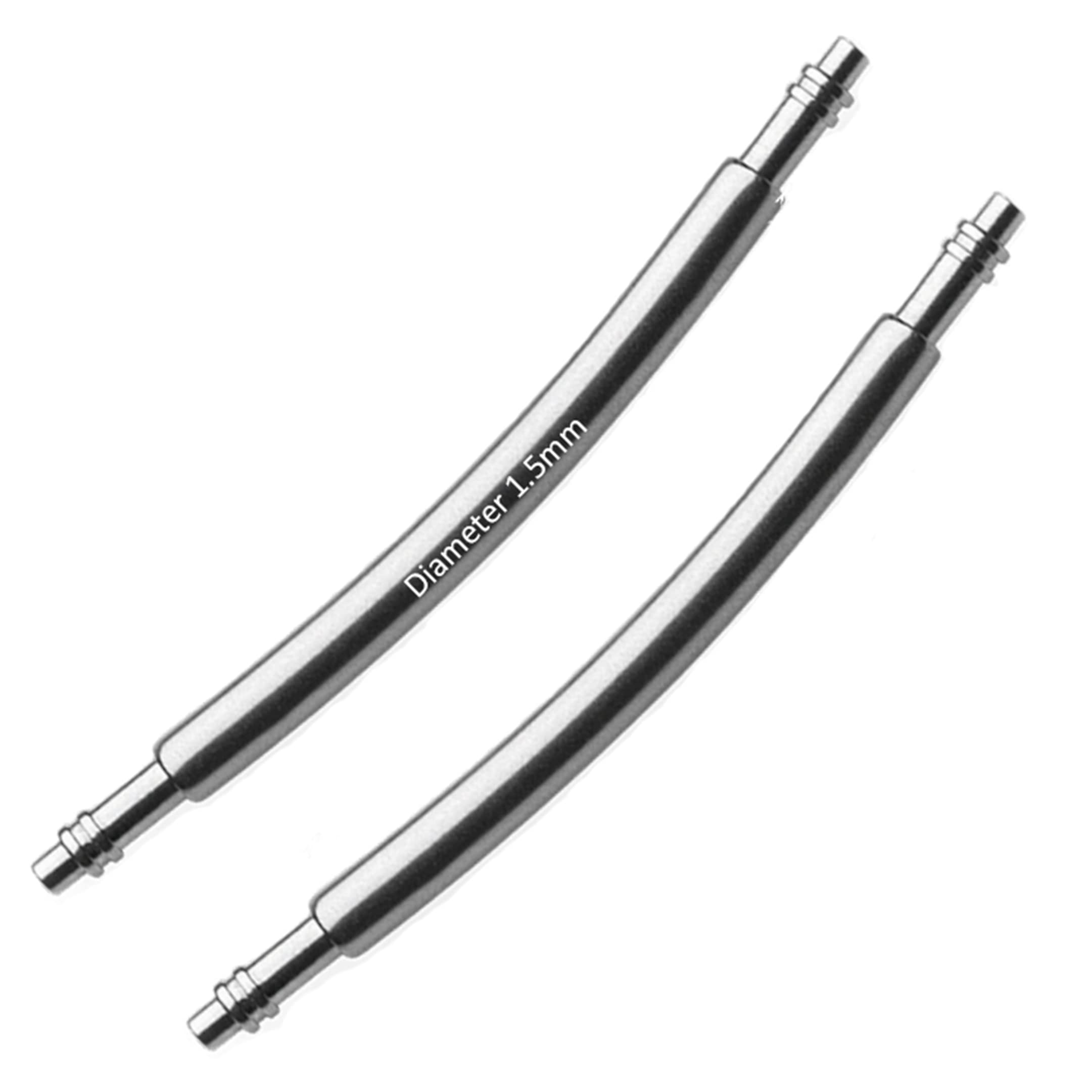 Masar-19mm-Ø 1,5mm-X 2-Premium Curved-Spring Bars for Watch (Diameter 1.5mm) (19 mm X 2)