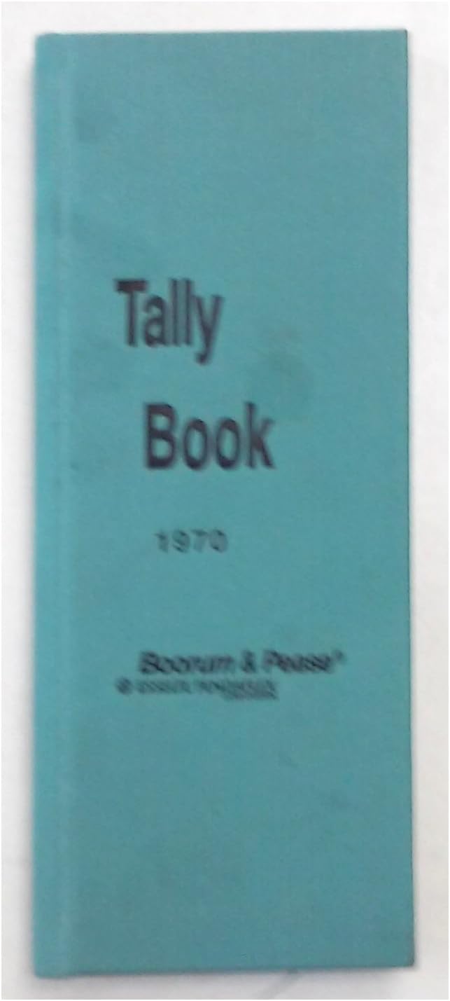 Boorum Pease Tally Book 1970 Light Blue Cover 3 1/4" x 8 1/2" Amazon