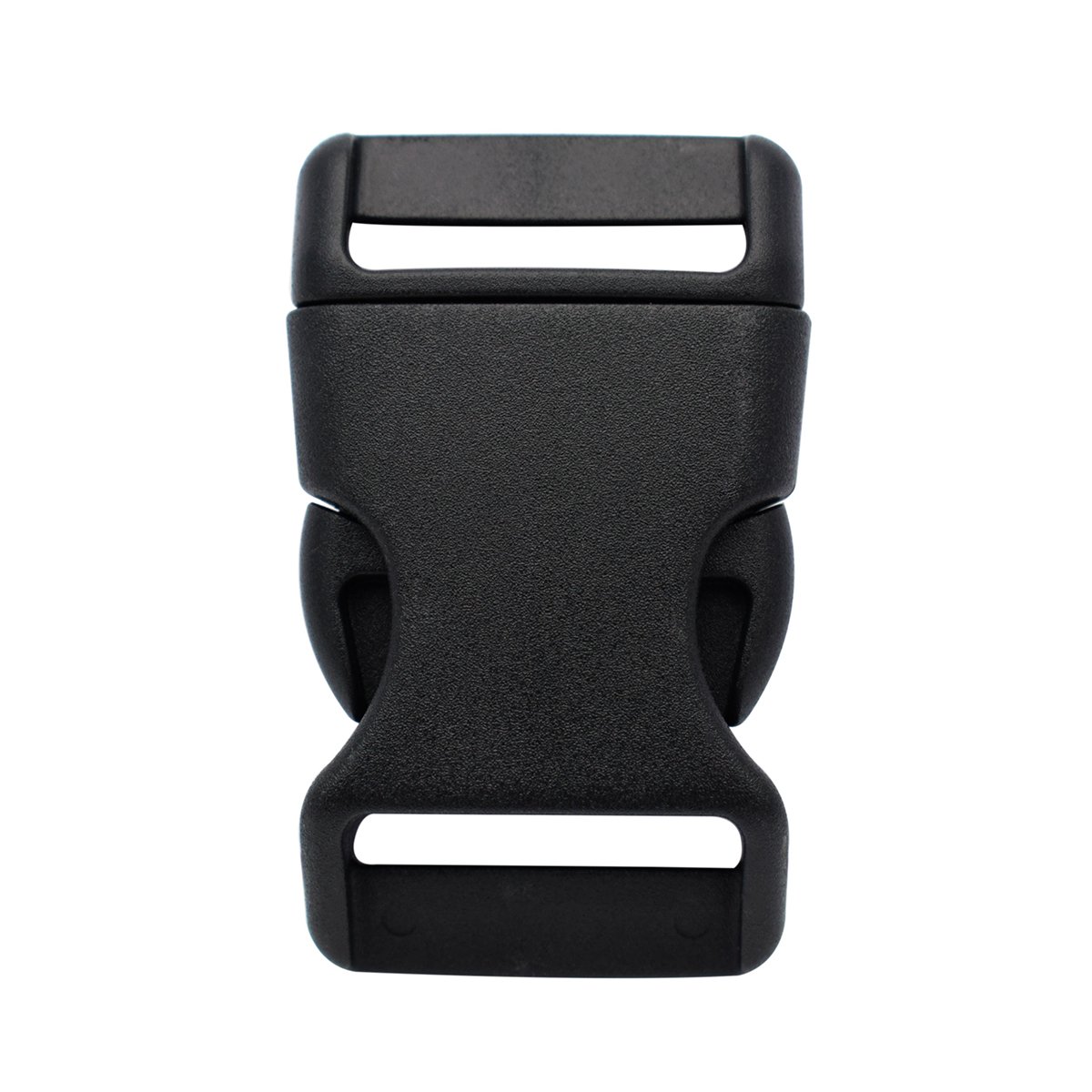 KEEJEA 25mm Plastic Buckles Contoured Side Release Buckles Black Clasp for Paracord Bracelet,Bag,Backpack (Pack of 10pcs)