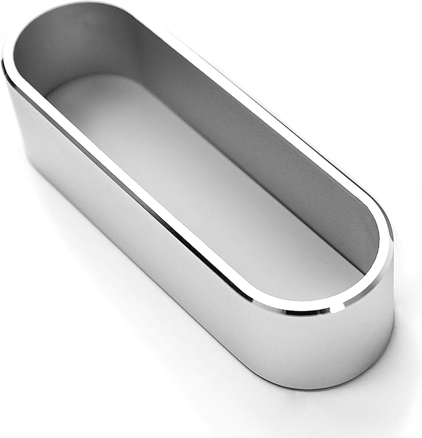 fuxunamz Aluminium Business Card Stand, Silver, Elegant Design, Durable, Holds 50 Cards, Office Display Stand, Card Organizer