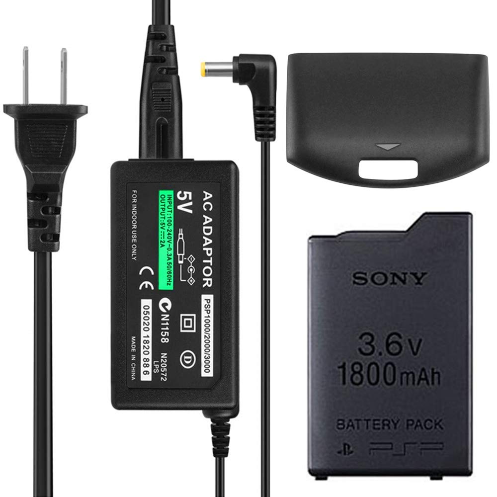 Back Door Battery Cover Compatible For Psp 1000 1001 Series Accessories Kit Bundle Tfseven High Capacity Replacement Sony Psp 110 Battery Ac Adapter 5v 2a Wall Travel Power Supply Video Game Consoles