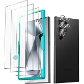 ESR 3+1 Pack for Samsung Galaxy S24 Ultra Screen Protector, Align Frame | Military Grade Shatterproof, 9H Tempered Glass, Ful
