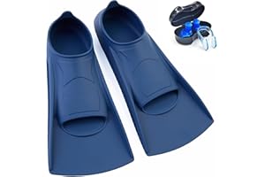 Nagiee Swim Fins, Kids Swim Flippers for Lap Swimming, Comfortable Silicone Flippers with Mesh Bag, Travel Size Swimming Flip