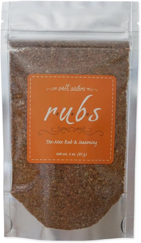 Salt Sisters Gourmet Seasoning Mix, Flavor Tex-Mex Rub & Seasoning, 3 Ounces, Single