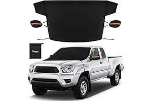 SYOURSELF Windshield Cover for Ice and Snow, 600D Oxford Windshield Snow Cover with Side Mirror Covers Magnetic Car Cover for Snow Frost Winter Windshield Covers Fits Car Truck Van SUV (77x 47 Inches)