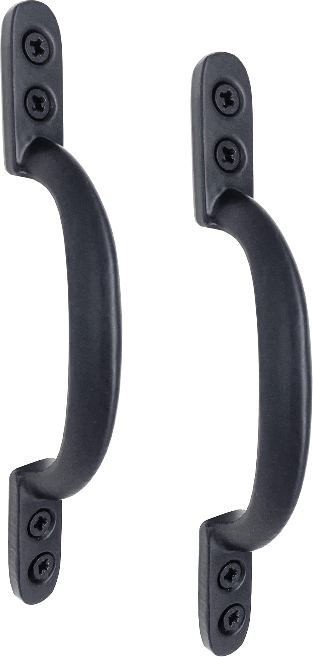 IRONTITE 2 Pack D Handle 150mm Black Cast Iron Gate Door Pull Handles