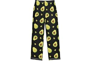 Emelivor Black Avocado Pajama Pants Soft Pajama Bottoms with 2 Pockets Jogger Pant S