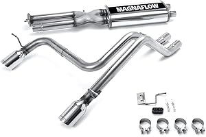 MAGNAFLOW EXHAUST PRODUCTS MagnaFlow Performance Exhaust System 16673: Cat-Back, Street Series, For 2003-2006 Hummer H2