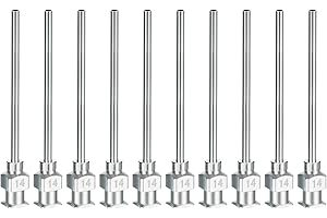 PATIKIL Blunt Tip Dispensing Needle 14G, 10 Pcs 1.5 Inch Stainless Steel Liquid Dispenser Needles with Lure Lock for Refillin