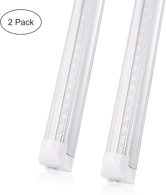 2 Pack T8 LED Plant Grow Light Bulbs, 4 ft 18 Watts Full