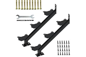 THOOUM 2 Pack Steel Stair Stringer, 3 Steps Stair Riser, Outdoor Metal Step Stringers for 20.7 Inch Height Deck