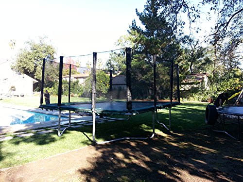 Happy Trampoline - Galactic Xtreme Gymnastic Rectangle Trampoline with Net Enclosure - High Performance & Safety Features Commercial Grade I Life-time warranty, 550 lbs Jumping Capacity, 14 X 16 Ft